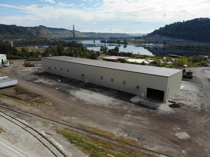 Aerial view of Starvaggi's new riverfront warehouse